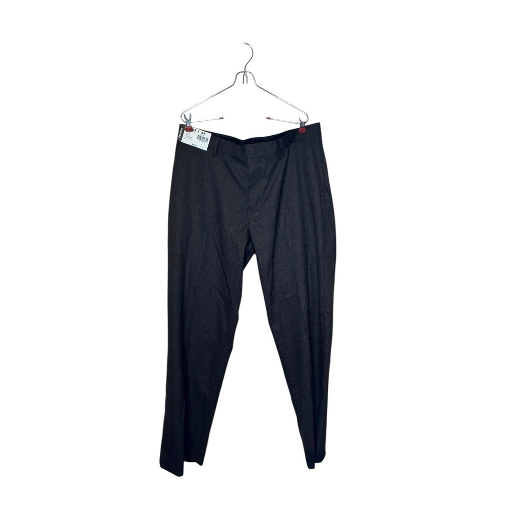 Murano Men's Dress Pants Classic Fit Regular Leg‎ Twill Trousers Brown 34X32 NWT